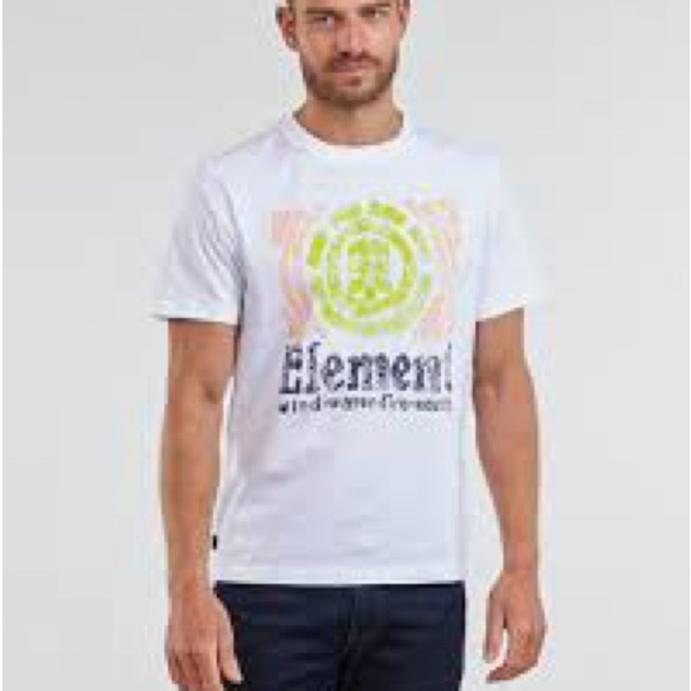 Element White Organic Cotton (Wind-Water-Fire-Earth T-Shirt for Men Size Medium